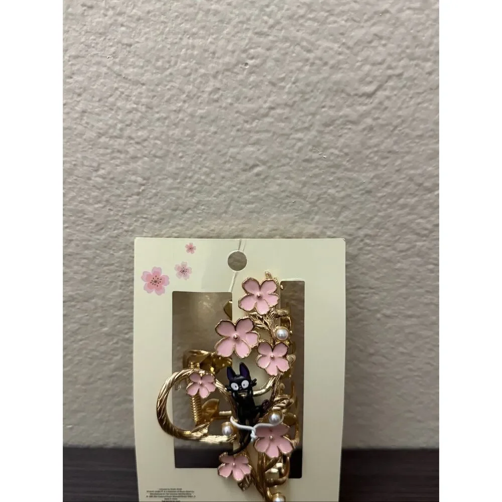 Studio Ghibli Kiki's Delivery Service Jiji Sakura Claw Hair Clip